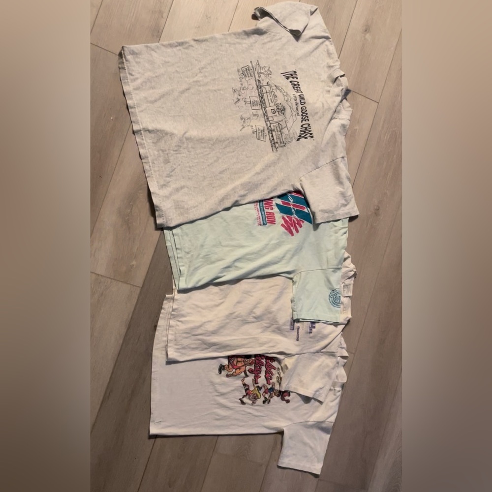 Bundle of single stitch shirts medium through large